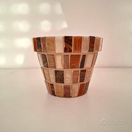 Vaso artigianale fatto a mano con Mosaico Bisazza