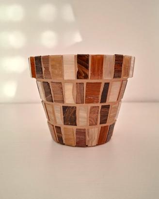 Vaso artigianale fatto a mano con Mosaico Bisazza