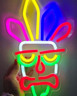 Luce arredo maschera crash Bandicoot nuova