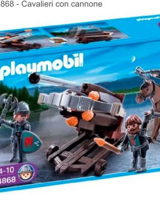 Playmobil Cavalieri con cannone cod 4858