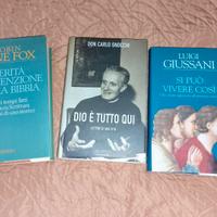 n. 3 libri: Lane Fox, Don Gnocchi, Don Giussani