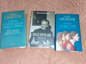 n. 3 libri: Lane Fox, Don Gnocchi, Don Giussani