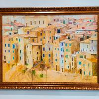 il quadro "un paesino italiano" 60x40 olio su tela