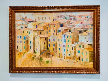 il quadro "un paesino italiano" 60x40 olio su tela
