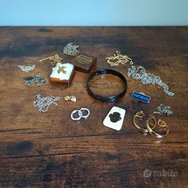Lotto bigiotteria vintage collane orecchini spille