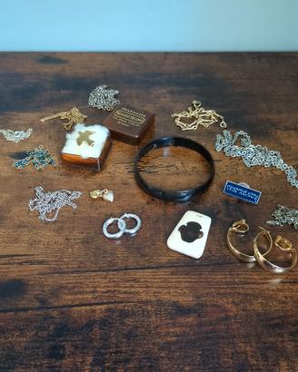 Lotto bigiotteria vintage collane orecchini spille