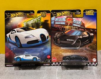 Hot Wheels Premium Set 2 Bugatti - Veyron & Chiron