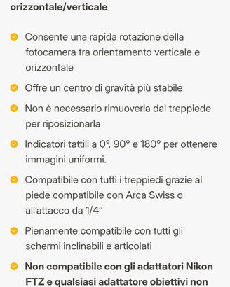 anello rotazione fotocamera