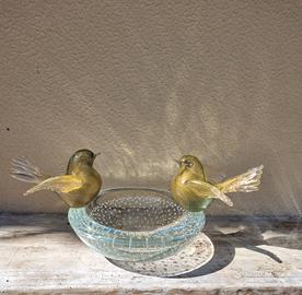 scultura in vetro di Murano in Foglia d'Oro Seguso