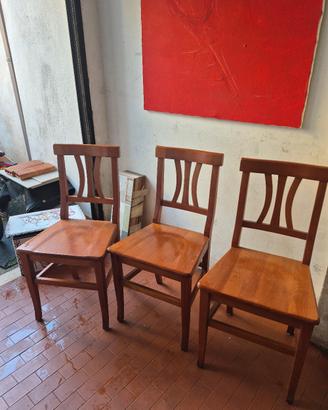 3 Sedie stile classico arte povera