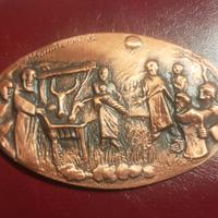 Placchetta medaglia in bronzo.