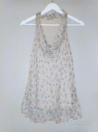 Canotta all'americana con fiorellini