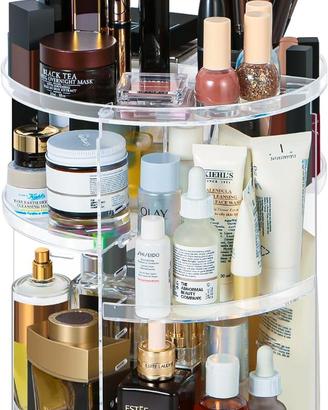 Organizer girevole a 360° per trucchi cosmetici