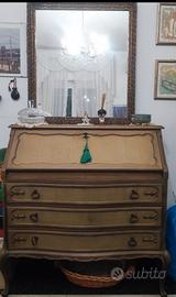 scrittoio a ribalta con cassettiera 