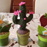 3 Piantine decorative in stoffa 