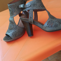 Sandalo con zeppa colore cuoio Geox