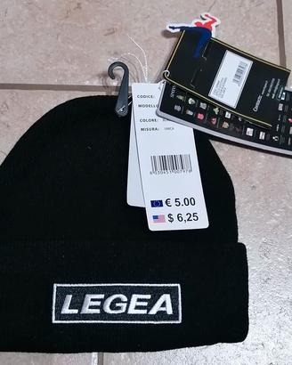 cappello Zuccotto nero marca Legea taglia unica 
