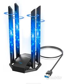 Antenna wifi usb per pc 5 ghz 1300 mb 