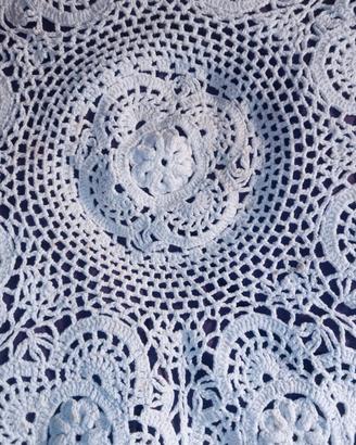 Centrino Shabby all'Uncinetto Fatto a Mano Ø 80 cm