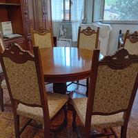 tavolo con 6 sedie vintage