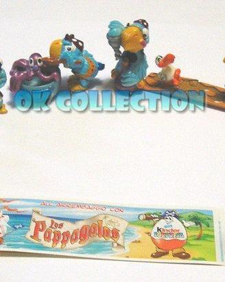 SERIE COMPLETA n° 10 SORPRESINE KINDER PAPPAGALLI