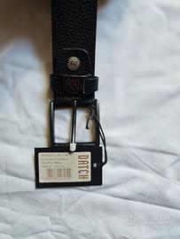 Cintura in pelle nera Datch