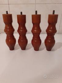 Gambe in legno 4 pezzi