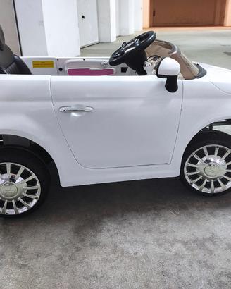 Auto Elettrica bambini FIAT 500 Bianca