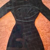 vestito velluto nero