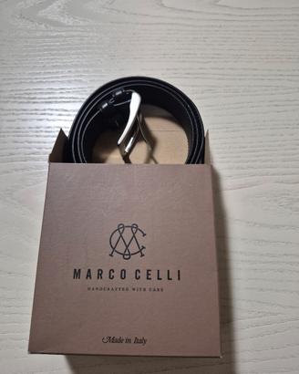 Cintura Uomo in vera pelle nera Marco Celli