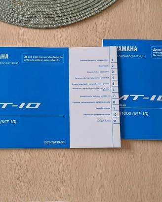 libretto uso e manutenzione Yamaha MT 10 ABS 2022
