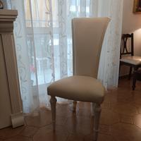 sedia pelle bianca 