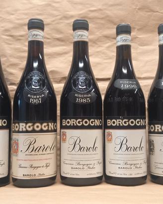 Barolo Borgogno 1958,1961,1967,1985,1996,1998,2004