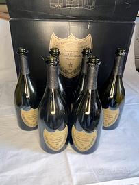 6 Bottiglie Vuote Dom Pérignon 2010 + Scatola