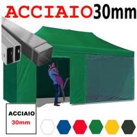 Gazebo pieghevole 6x3 verde giardino feste eventi