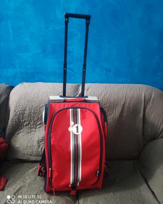 trolley 4 scomparti con manico allungabile e ruote