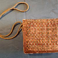 Borsa vintage pelle serpente pitone intrecciata 