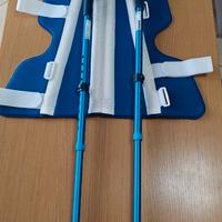 Ginocchiera tutore e stampelle ortopediche