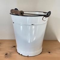 Secchio in metallo smaltato Bianco