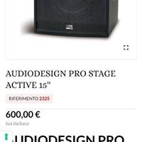 Impianto con due subwoofer e due casse amplificate
