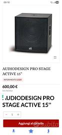 Impianto con due subwoofer e due casse amplificate