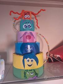 Torta finta per compleanno Inside out