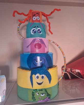 Torta finta per compleanno Inside out