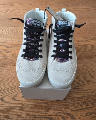 Golden goose Mid Star da donna in suede beige con 
