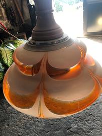 Lampadario in vetro funzionante