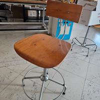 coppia di sgabelli da disegnatore