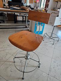 coppia di sgabelli da disegnatore