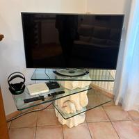 Porta tv in vetro e pietra con certificato