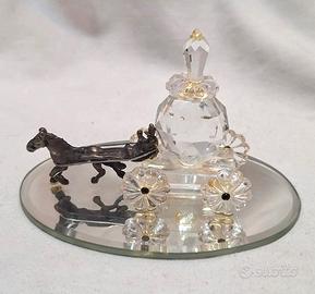 Miniatura Carrozza Vintage in Cristallo e Cavallo