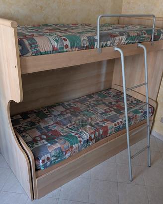 Letto a castello 3 posti indipendenti
